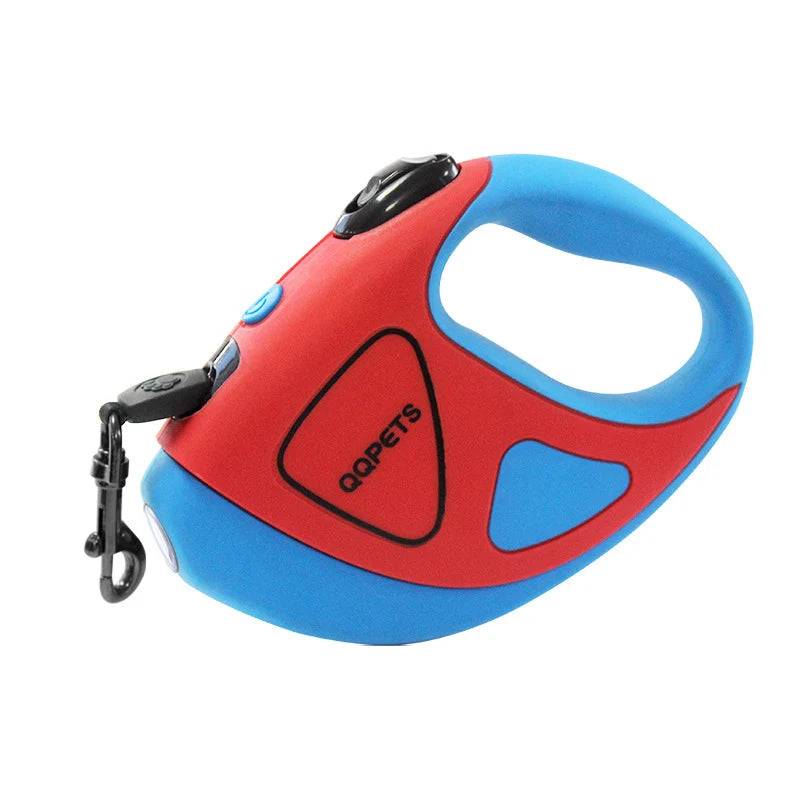 LED Retractable Dog Leash with Light - Red / 5M Within 50kg / SPC (5M Within 50kg)