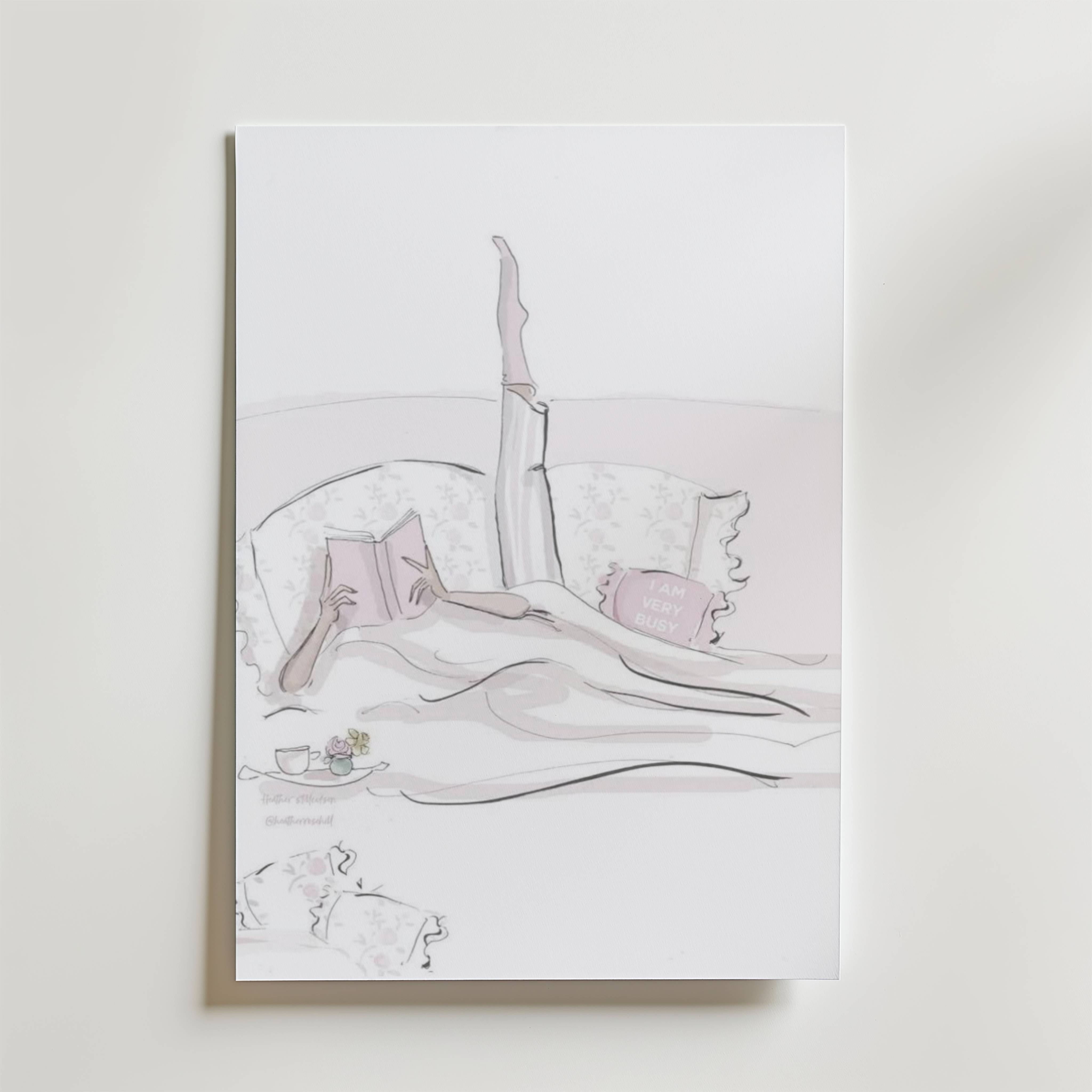 Lazy Sunday Poster - Premium Canvas 40x50 cm