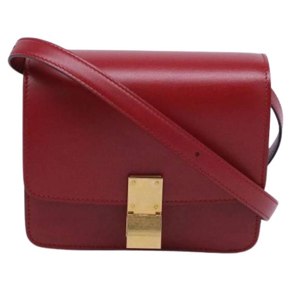 Celine Vintage Pre-owned Vintage Cross Body Taske - Vintage - Dame - Rød - ONE SIZE - Læder