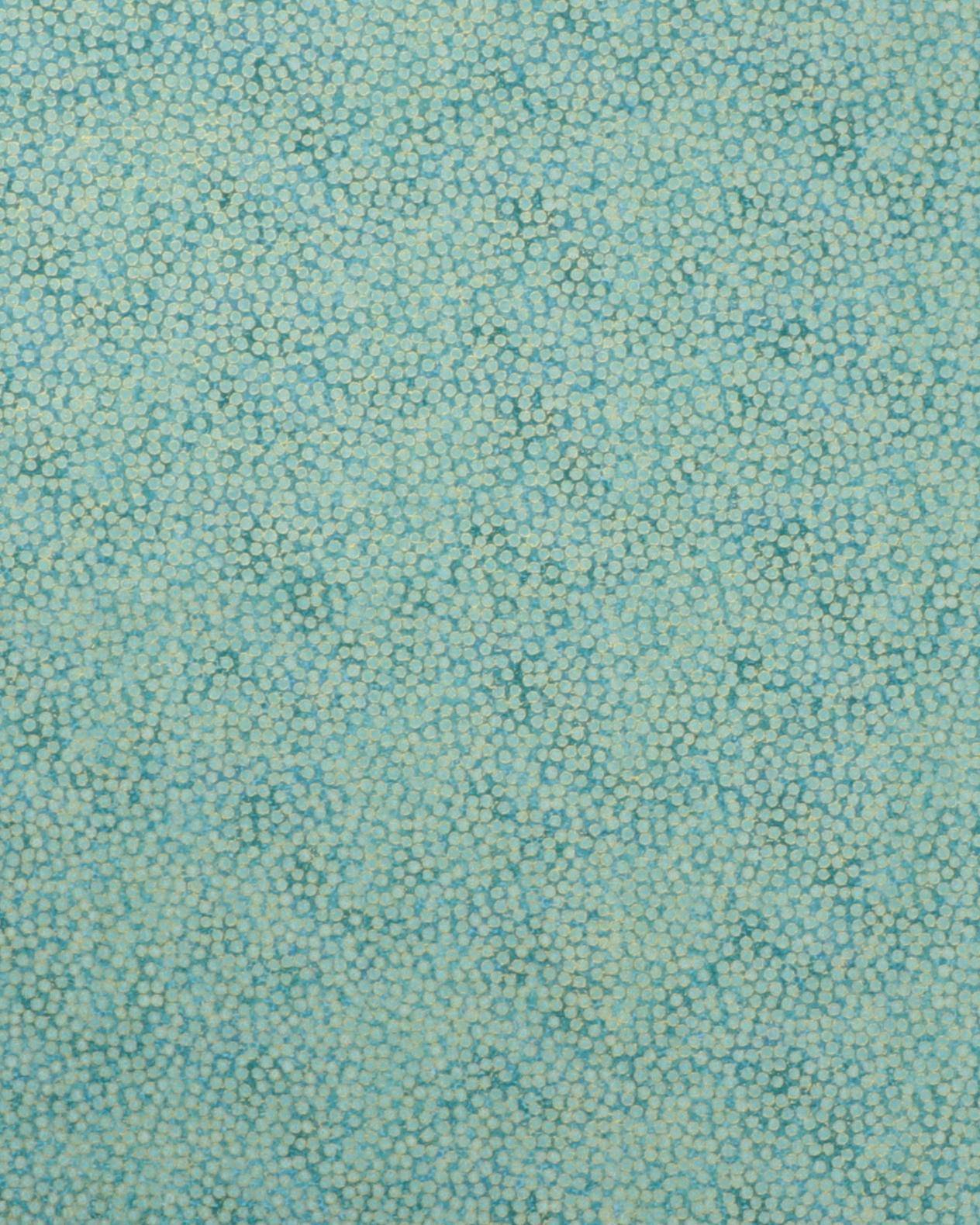 Meleret med bobler - Patchwork - Blå/lyseblå - 100% Bomuld