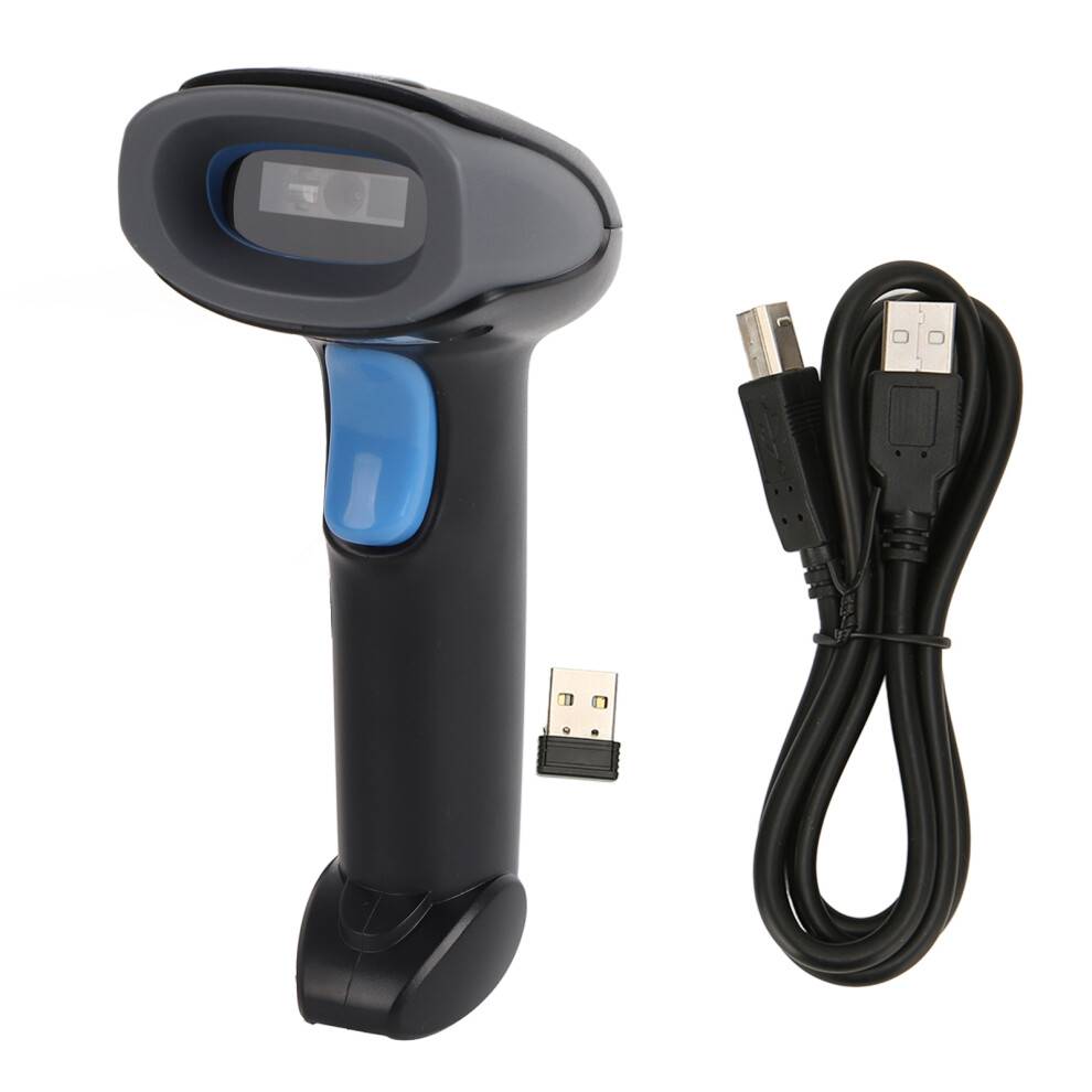 Stregkodescanner til trådløs og kablet forbindelse, Bluetooth-stregkodescanner med 2D QR-læsning, hurtig scanning, højtydende, holdbar håndholdt
