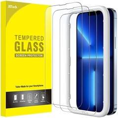 JETech Fuld Skærm Hærdet Glas Skærmbeskytter til iPhone 13 Pro Max 6,7" – 3-pak.