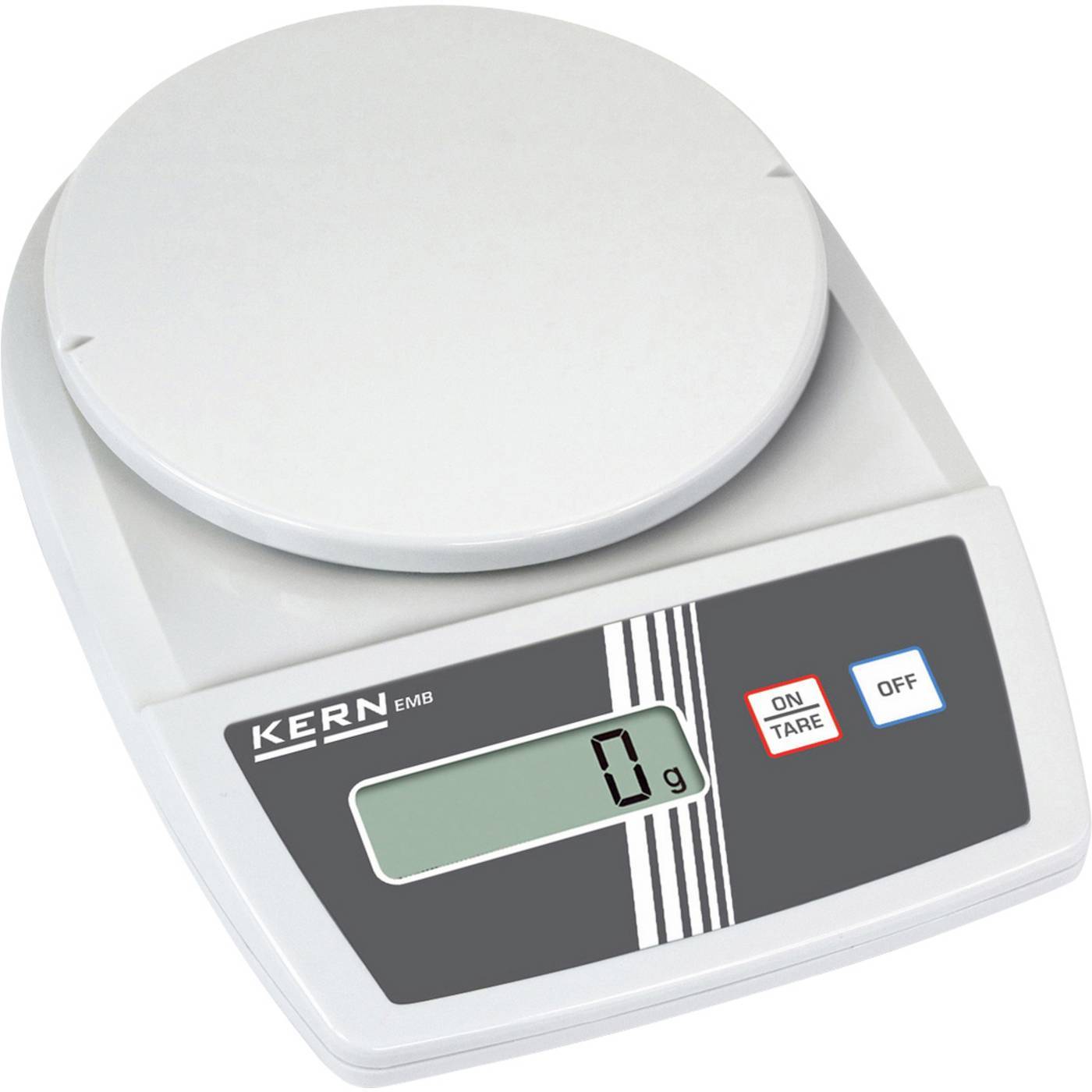 Kern EMB 2200-0+C Skolvåg EMB 2200-0+C Kalibrerad (DAkkS) Vägningsområde 2.2 kg Läsbarhet 1 g batteri Vit