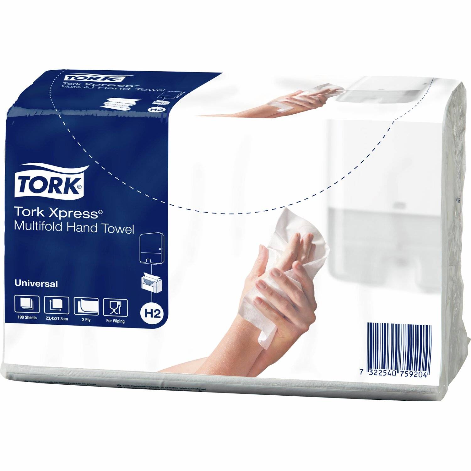 Pappershandduk Tork Xpress Multifold Vit 190-p (471146)