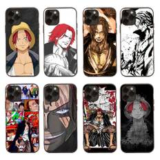 D-64 One Piece Shanks Black Sofe Case for iPhone 16 15 Plus 14 13 Mini 12 11 Pro 8 6 6S SE 5 XR XS Max Realme C30 C33 C32 9I VIVO V29 V27 V23 Y36 iPhone SE 2015 hjort