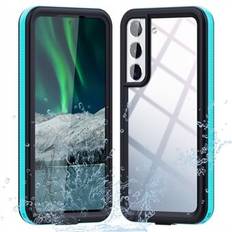REDPEPPER A-serien för Samsung Galaxy S22 5G [Support Fingerprint Unlock] Hybridtelefonfodral Transparent baksida IP68 Vattentät IP6X Dammtät