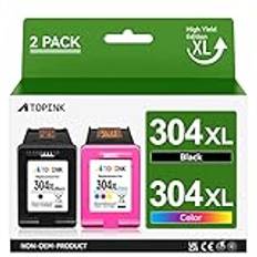 ATOPINK 304XL skrivarkassetter, 304 XL multipack kompatibel med HP 304 bläckpatroner svart och färg för HP Envy 5030 5032 5010 5020 5000 DeskJet 3750 3760 2620 2600 3720 2630 3730 2622 3735 3762