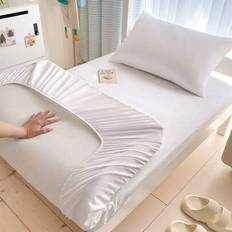 1pc Solid Color Fitted Sheet, Mattress Protector, Mattress Cover For Bed, Soft And Breathable, For All Size Bed -Twin, Full, King, Queen Size Sheet De - White - Multi-size