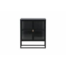 Garis skab 80x70x40cm med glasdøre sort