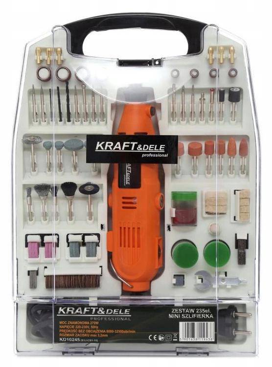 Mini slipmaskin 220W, 235 element, 8000-32500 RPM, Kraft & Delle