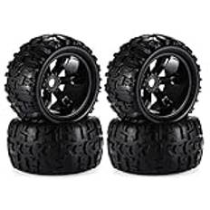 KEEDA 1/8 RC monster lastbilsdäck och 17 mm sexkantiga hjul, 150 mm däck för 1:8 Redcat Rovan HPI E-MAXX Savage FLUX HSP Kyosho Hobao Arma Kraton RC bil (4 st)