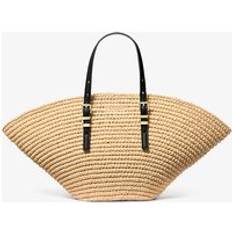 MK Isa Small Hand-Crocheted Straw Tote Bag - Natural - Michael Kors