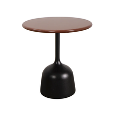 Cane-Line - Soffbordsunderrede liten - Glaze - Lava Grey/Bordsskiva dia. 45 cm - Drop, Glaze, Go - Desert Red - Soffbord utomhus - Röd
