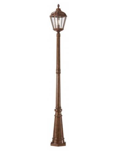 ESSEN Bedlampe i aluminium og glas H221,5 cm 1 x E27 - Antik brun