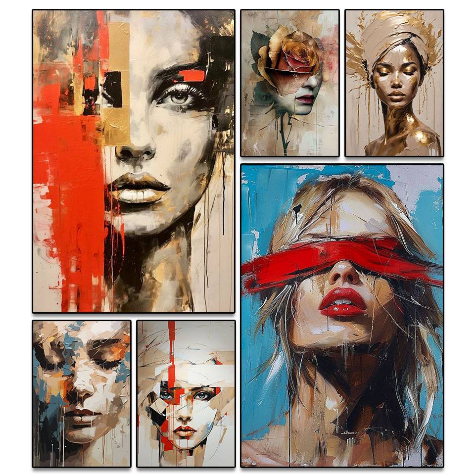 Diamond Painting Art Kit DIY Modern Art Beauty Portrait Diamond Embroidery 5D Rhinestone Cross Stitch Mosaic Home Decor Gift