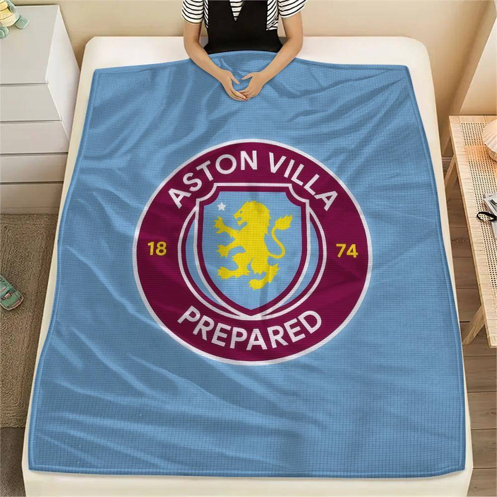 Aston Villa Flanellfilt, Högkvalitativ Bekväm för Alla Årstider, Heminredning, Värme och Komfort beige