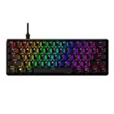HyperX Alloy Origins 60 – Mechanische Gaming-Tastatur – 60%-Formfaktor, HX Red Switches, QWERTY US-Layout, PBT-Tastenkappen, RGB-Beleuchtung, Aluminiumgehäuse, USB-C, Schwarz