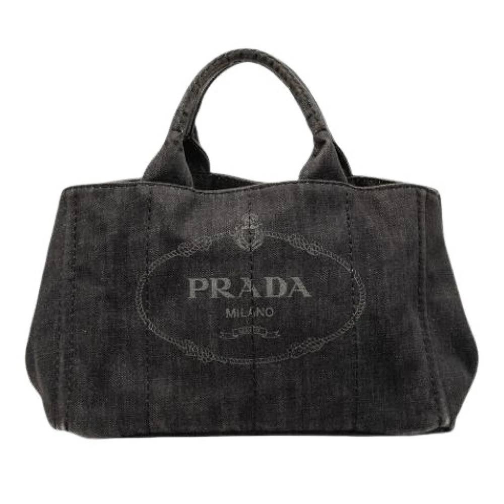 Prada Vintage Pre-owned Satchel - Vintage - Dame - Sort - ONE SIZE - Denim