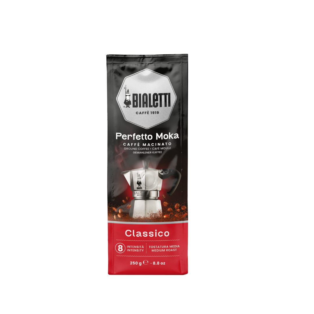 Bialetti Perfetto Moka Stovetop Coffee - Caramel / 6 Bag (6 x 250g) (6 Bag (6 x 250g))