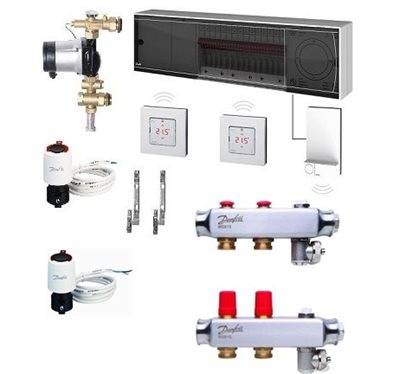 Danfoss Icon Trådløs Gulvvarmestyring komplet - 2 kredse (rum)