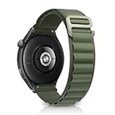 KeeFos 22 mm Alpine Loop armband för Huawei Watch GT 5 46 mm/Huawei Watch GT 5 Pro 46 mm/Huawei Watch GT 4 46 mm, nylon titan G-krok ersättningsarmband armband för Huawei Watch 4/Watch 4 Pro – grön