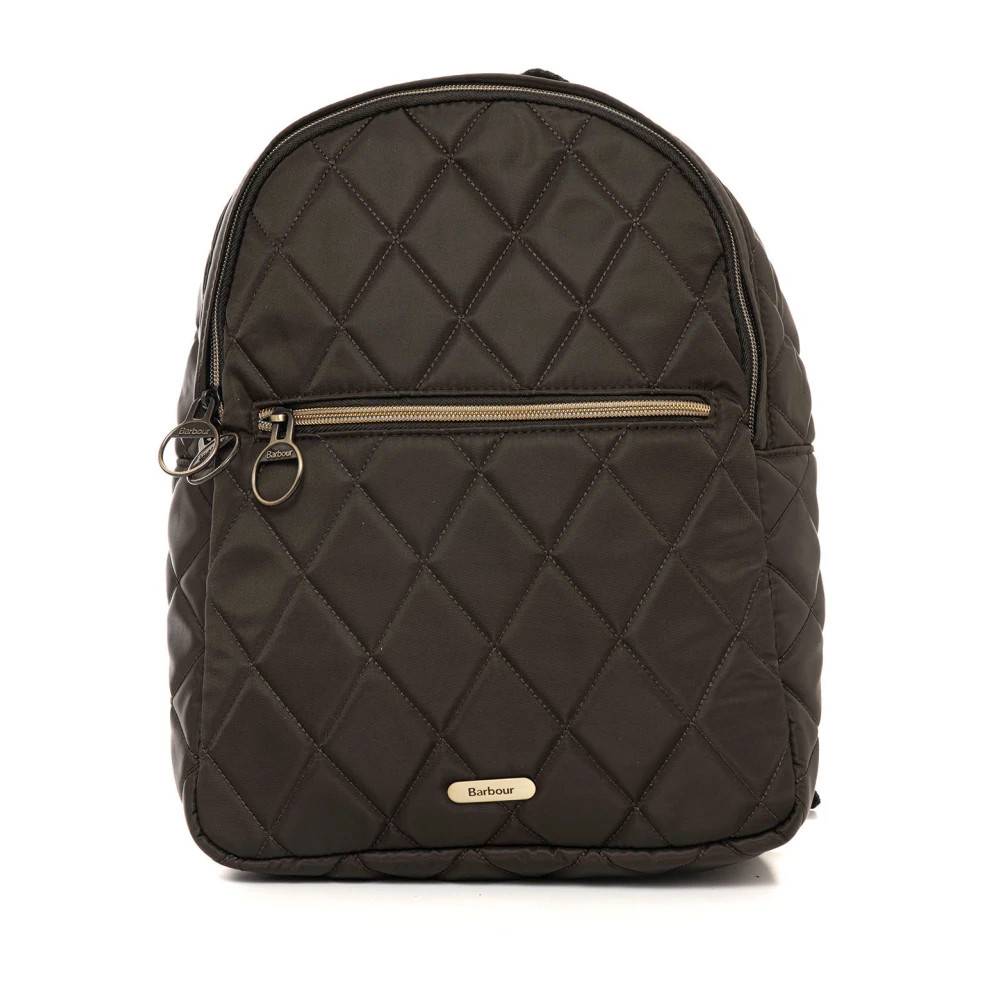 Barbour Quiltet Canvas Rygsæk med Justerbare Stropper - Tasker - Dame - Grøn - ONE SIZE -