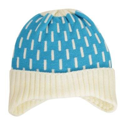 Mössa Barn - Gårda Lönneberga Beanie (blå/vit) (Storlek: 47-52 cm)