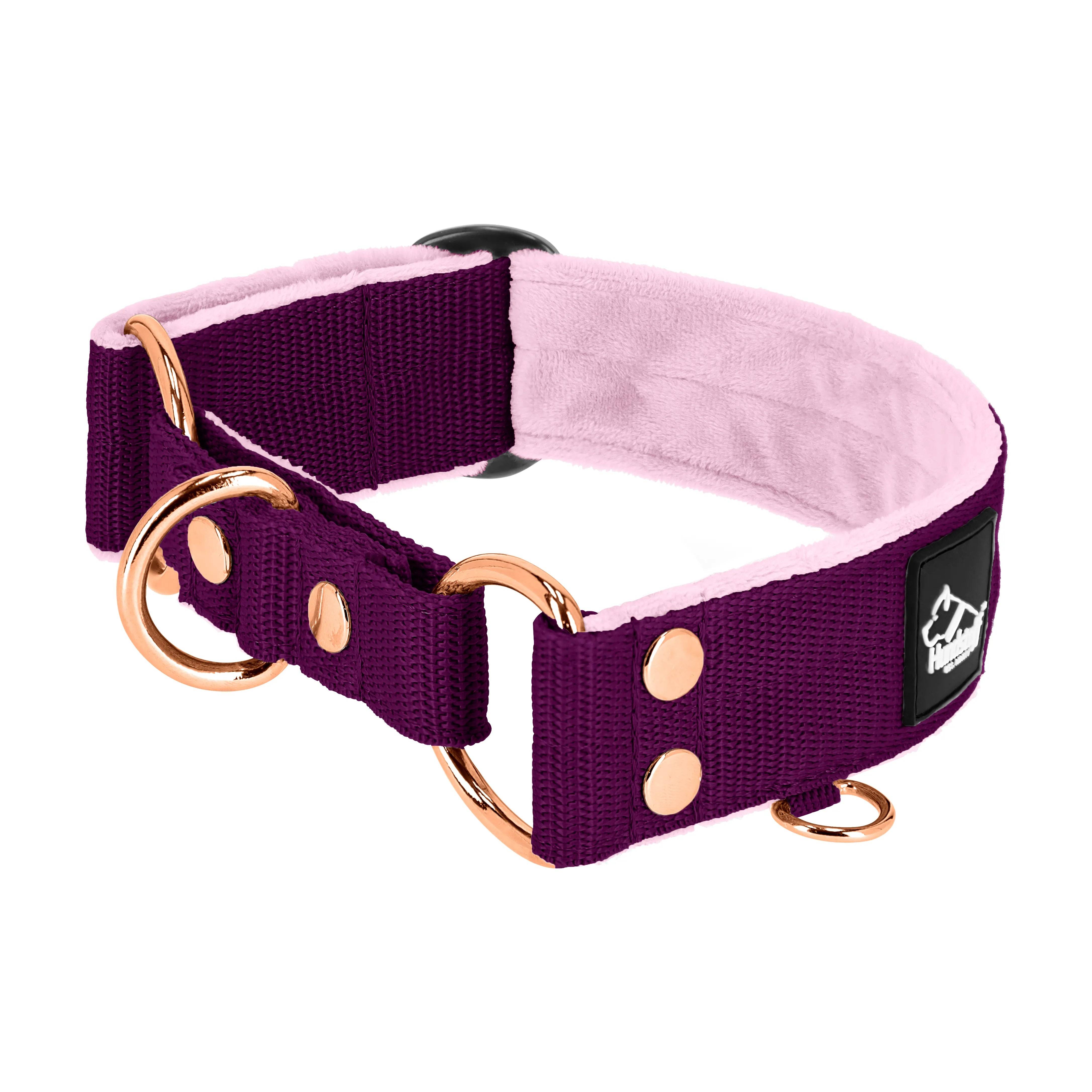 Martingale Rose Edition Plum - Brett fodrat halsband halvstryp - Default Title