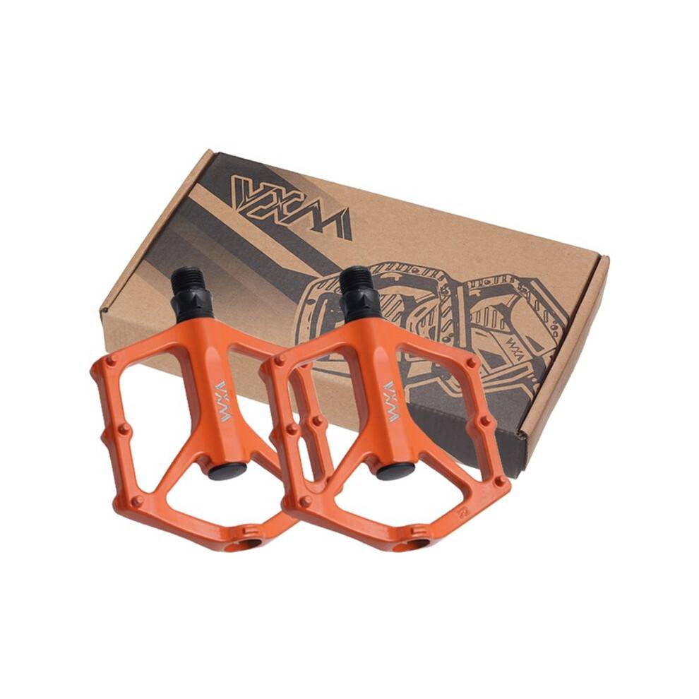 VXM 2pcs Bicycle Pedals Ultralight BMX MTB Road Bike Pedals Non-Slip Aluminum Alloy Cycling Parts Orange