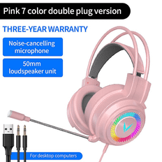 G58 Computer Headset Hovedmonteret Spil 7.1 Kanals Spis Kylling Ledningsforbundet Headset med Mikrofon Headset Pink