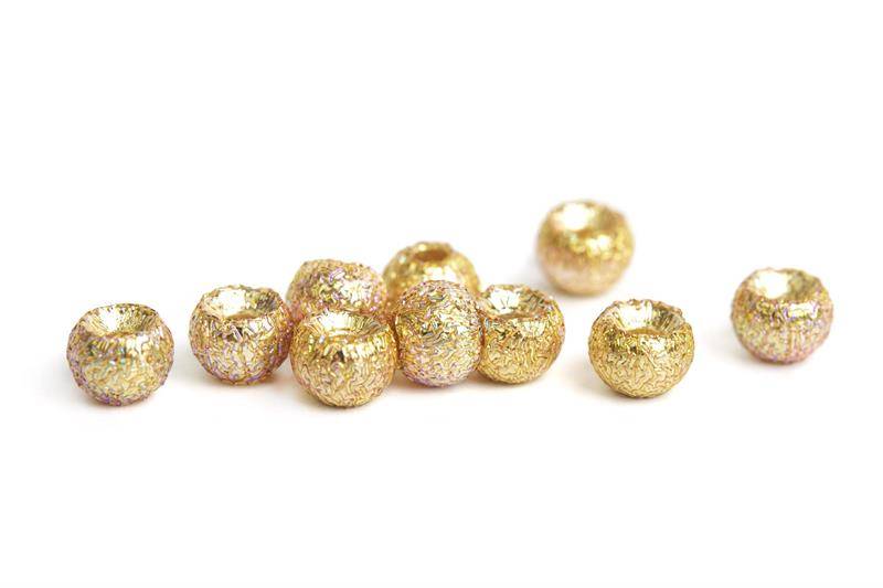 Fly Dressing Gritty Tungsten Beads 3,8 mm (Färg: Metallic Gold)