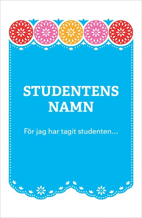 Affisch på 286 x 439 mm - Aquablåa - Examen Fiesta - Examen