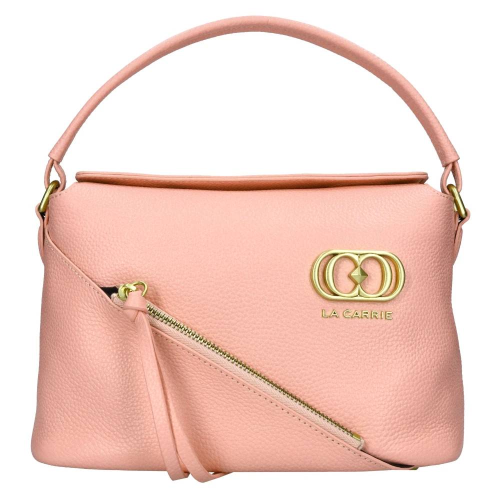 La Carrie Leather Zipper Bag - Tasker - Dame - Lyserød - ONE SIZE - Uld