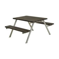 Plus PLUS Alpha Bänkset 118 cm - Picknickbord & bänkbord Grå Plast