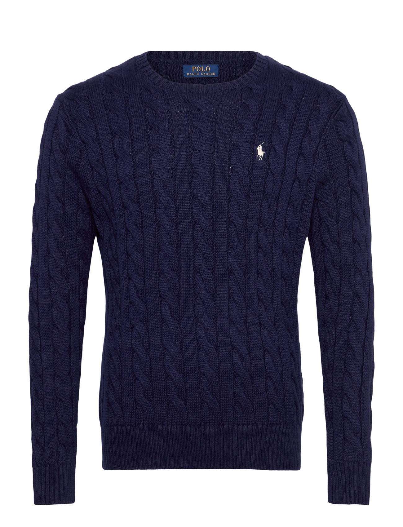 Polo Ralph Lauren Cable-Knit Cotton Sweater - Navy - S