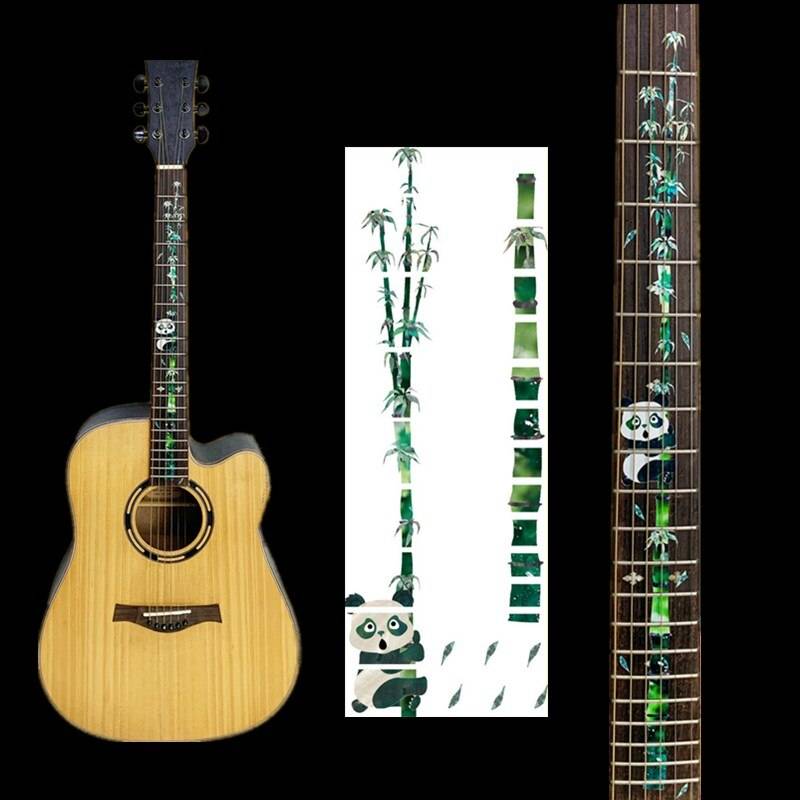 Gitarr greppbräda dekaler inlägg klistermärke gitarr hals headstock guitarra bas ukulele tunn klistermärke guitarra tillbehör - 11