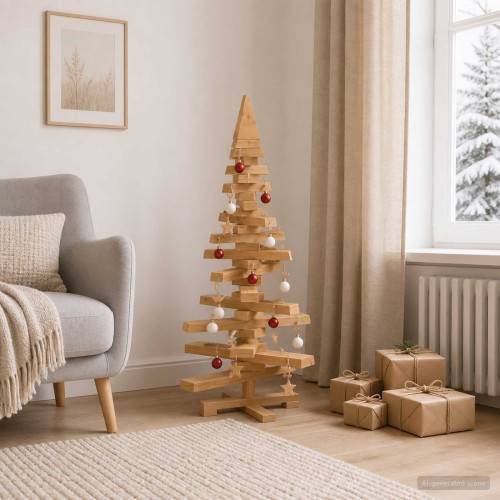 Träjulgran KOTKA 90 cm Massiv furu Brun finish