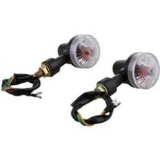 12v motorcyklar blinkers körriktningsvisare lampa universal för yamaha honda suzuki ktm etc motorcykel tillbehör - Svart klar