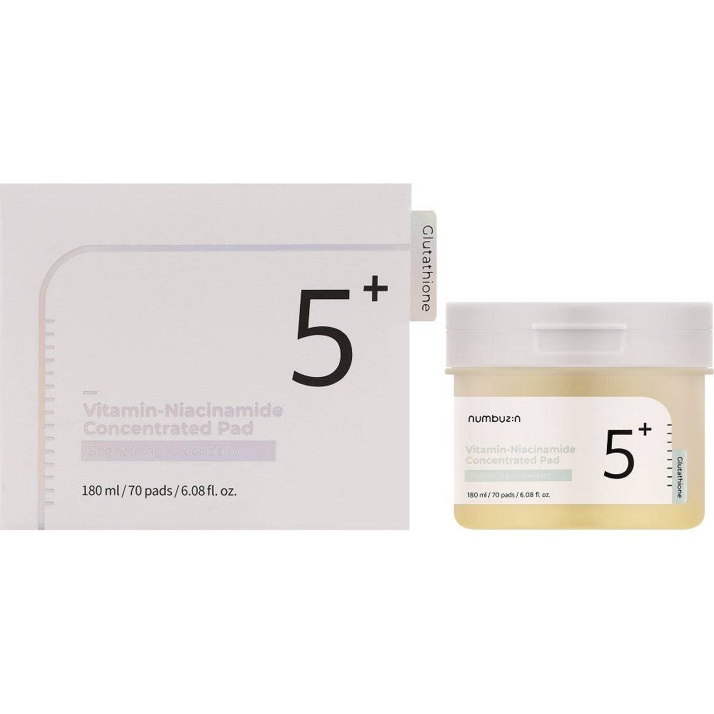 Numbuzin No.5 Vitamina Niacinamide Concentrated Pad 180ml — Dischetto tonico