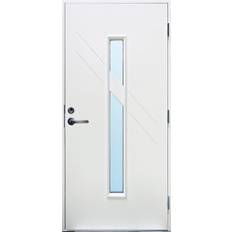 Ytterdörr Stenhamra - med glas 9x19 Högerhängd Cotswoldglas Vit NCS S0502-Y