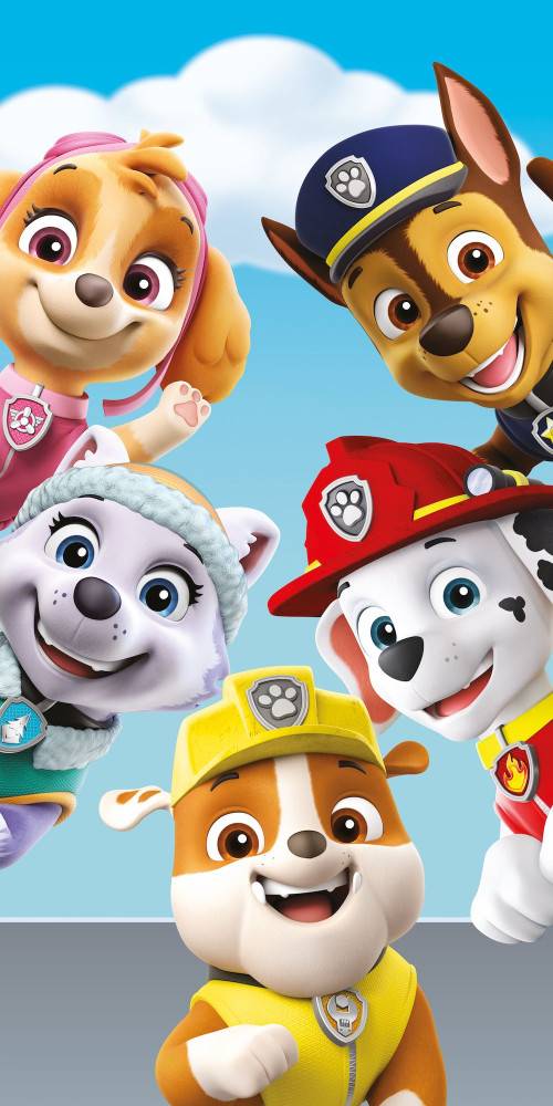 Paw Patrol Happy Glance badhandduk, strandhandduk 70x140 cm
