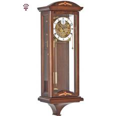 Billib Redhill Mechanical Triple Chime Wall Clock in Walnut Finish