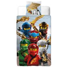 Ninjago sengetøj - 140x200 cm - LEGO Ninjago Master Wu - 2 i 1 Sengesæt - 100% bomuld