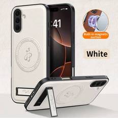 Ny ankomst (telefonhållarskal) Lyxigt skyddande telefonskal med dammtäta hål och förtjockade kanter, lämplig för Samsung Galaxy S24 Ultra/S24 Plus/S24 - Vitt (Multi-size)