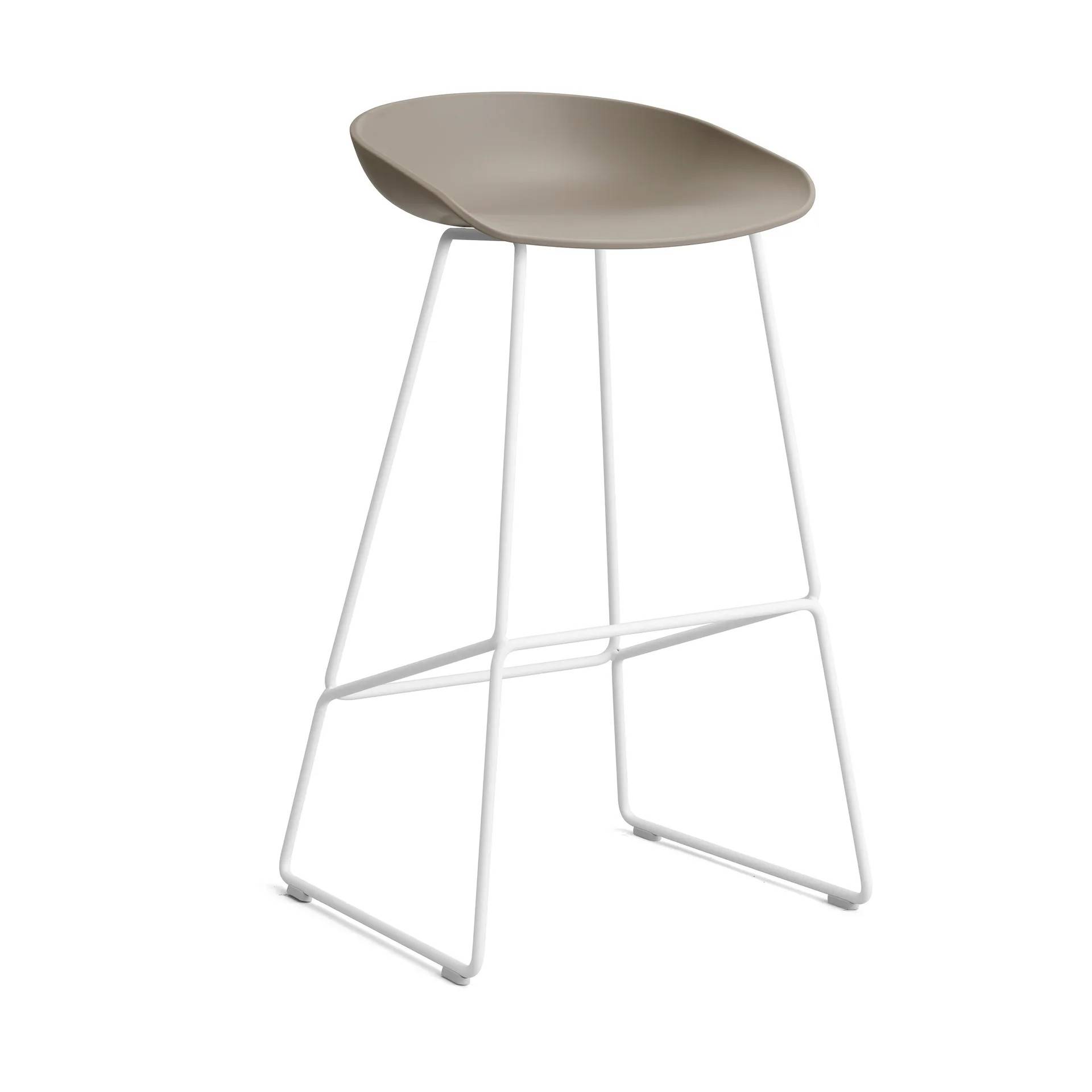 HAY About a Stool 38 High barstol 2.0 Khaki-vitt stålstativ - Grön