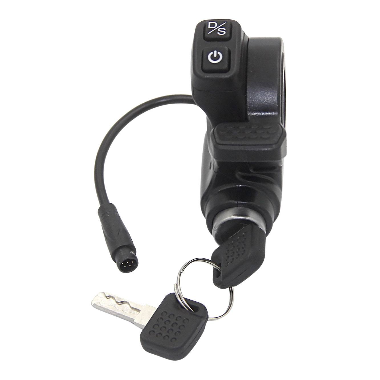 Compatible Accelerator Switch Power Door Lock For KuKirin For G2 Master Electric Scooter, Secure Ignition With Keys, 147mm Cable