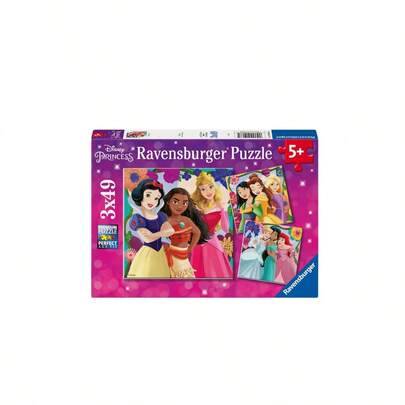 Disney Princess 3x49Pieces Jigsaw Puzzles Kids Age 5Years+ 12001068 - Multifärgad