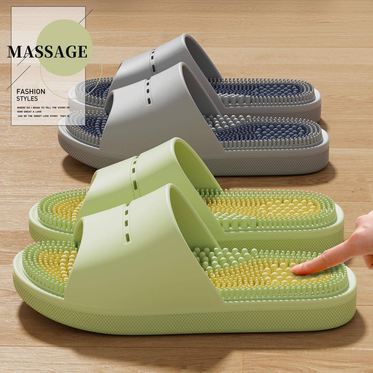 PVC Unisex Tofflor Massage Välbefinnande Hemma Tofflor Bekväma Andningsbara Inomhus Tofflor cm blå