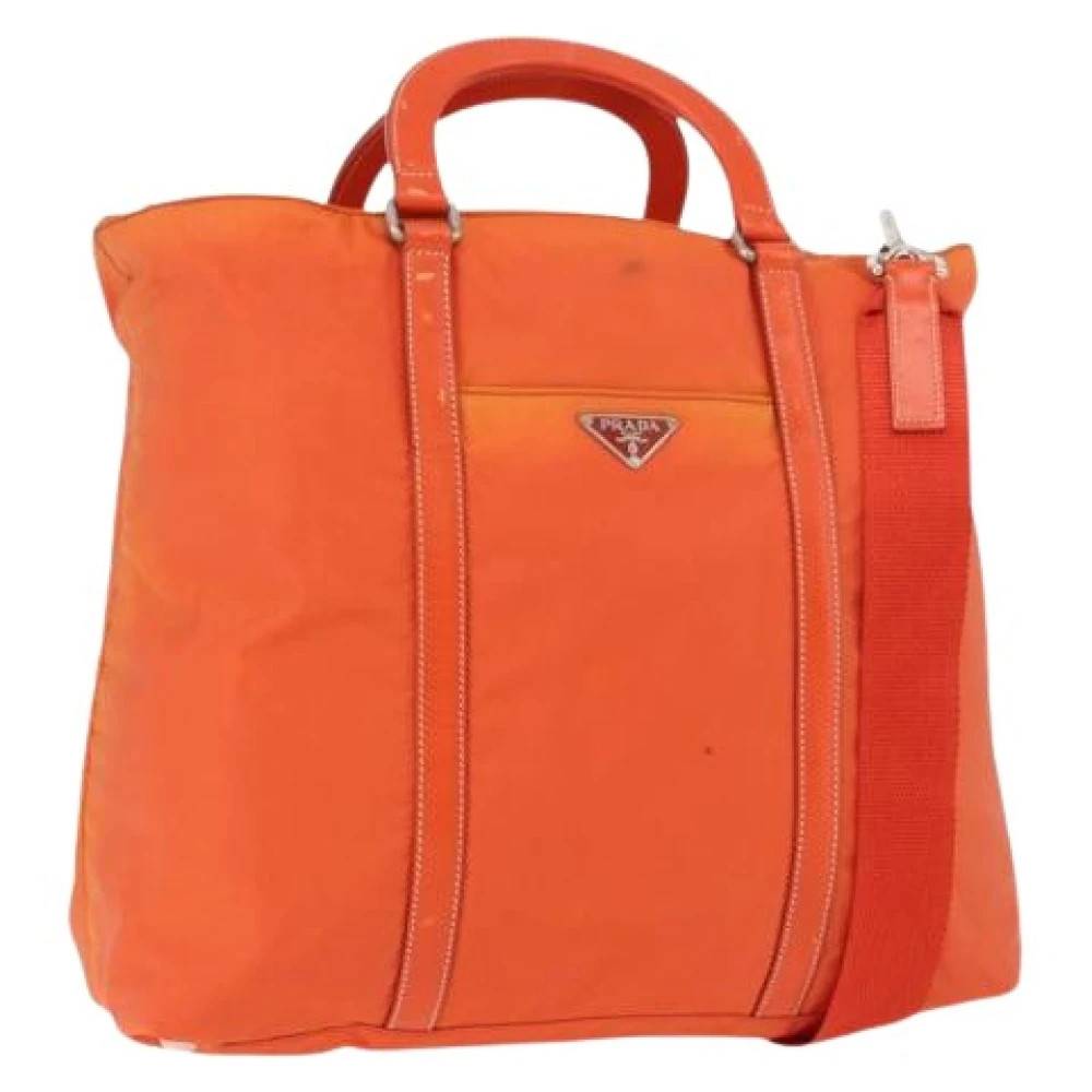 Prada Vintage Pre-owned Vintage Tote Bag - Vintage - Dame - Orange - ONE SIZE - Uld