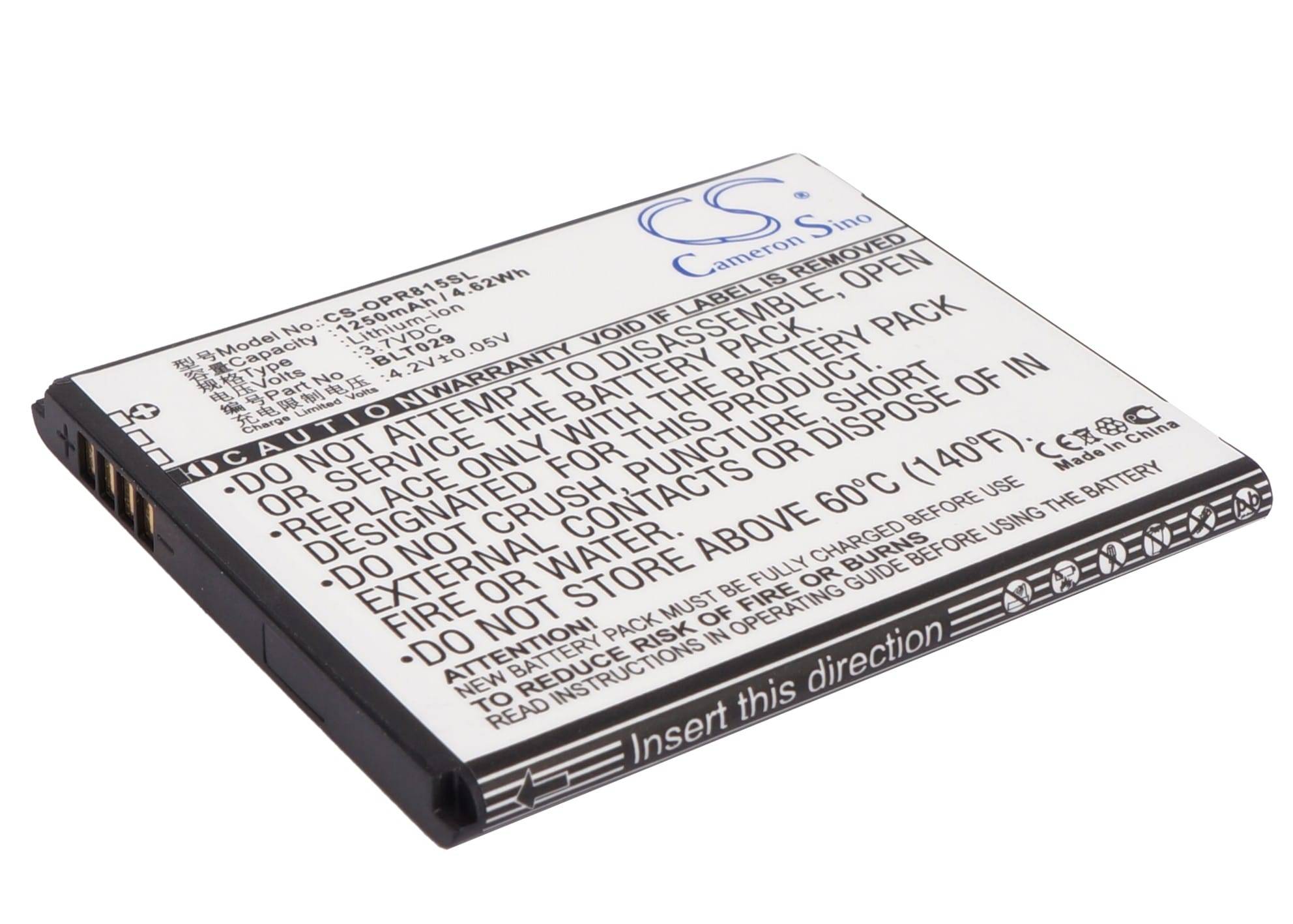 Batteri till Oppo R815T mfl - 1.250 mAh
